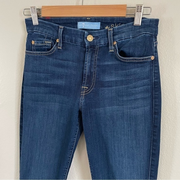 7 for all mankind B(air) the Skinny Dark Blue Jeans Denim Size 28 - Picture 2 of 8